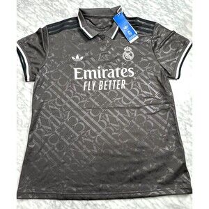 Adidas Real Madrid 24 Jersey Charcoal IT3439 La liga spain Women's Large NEW